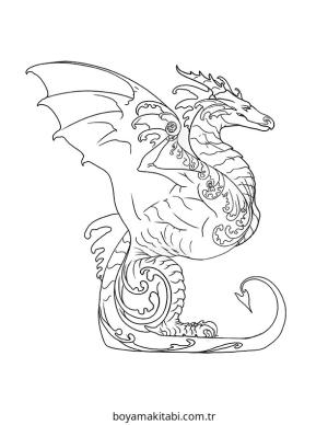 Mythical Creatures boyama sayfası – okul öncesi, evde etkinlik