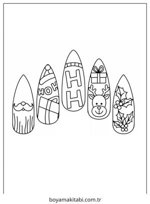 Nails boyama sayfası – sevimli karakter, sanatsal çalışma