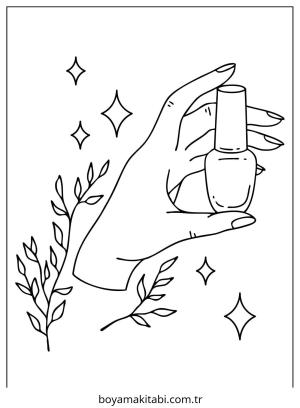 Nails boyama sayfası – boyama çalışması, yaratıcılığı geliştirir