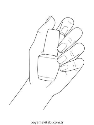 Nails boyama sayfası – yaratıcılık, eğlenceli etkinlik