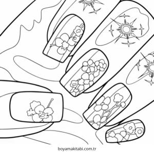 Nails boyama sayfası – boyama etkinliği, çocuk aktivitesi