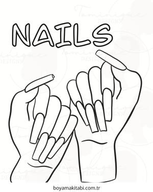 Nails boyama sayfası – ücretsiz yazdır, boyama etkinliği