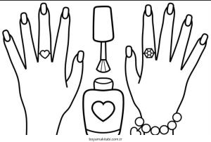 Nails boyama sayfası – çocuk aktivitesi, PDF indir
