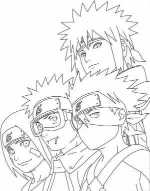 Namikaze Minato boyama sayfası,  coloring page, Minato Takımı 7, 