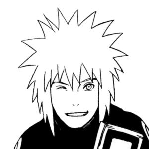 Namikaze Minato boyama sayfası,  coloring page, Komik Naruto Yüz, 