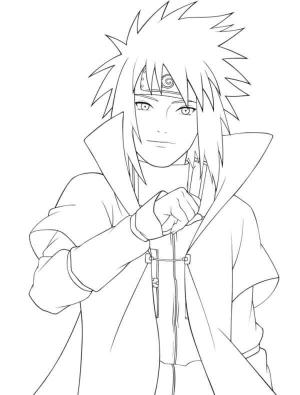 Namikaze Minato boyama sayfası,  coloring page, Minato Gülümseyerek, 