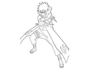 Namikaze Minato boyama sayfası,  coloring page, Hokage Minato Dövüşü, 