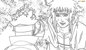 Namikaze Minato boyama sayfası,  coloring page, Naruto ile Minato, 