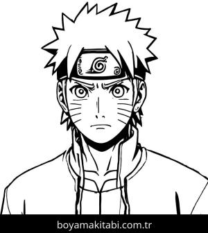 Naruto boyama sayfası,  coloring page, şirin, karakterli, kreatif