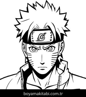 Naruto boyama sayfası,  coloring page, mutlu, komik, karikatür