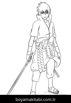 Naruto boyama sayfası – eğlenceli etkinlik, el becerilerini geliştirir