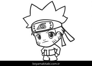 Naruto boyama sayfası – kolay boyama, eğitici aktivite