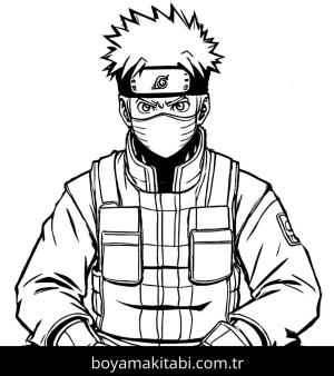 Naruto boyama sayfası,  coloring page, çocuklar için, kolay, masalsı