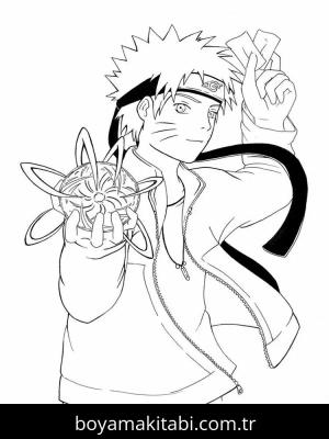 Naruto boyama sayfası – renkli çizimler, okul öncesi