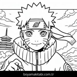 Naruto boyama sayfası – PDF indir, sevimli karakter