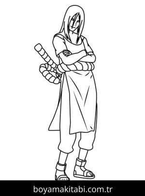 Naruto boyama sayfası – eğitici aktivite, yaratıcılık