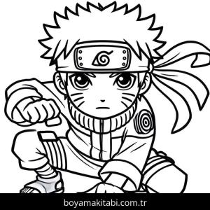 Naruto boyama sayfası – okul öncesi, evde etkinlik