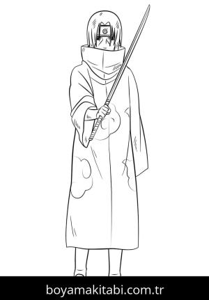 Naruto boyama sayfası – basit çizim, kolay boyama