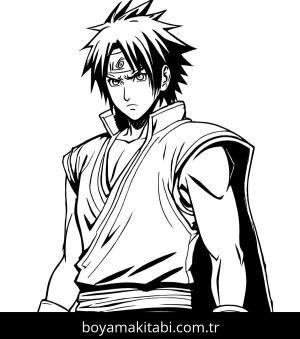 Naruto boyama sayfası,  coloring page, klasik, yuvarlak hatlı, benzersiz