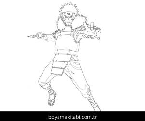 Naruto boyama sayfası – basit çizim, kolay boyama