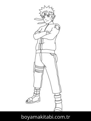 Naruto boyama sayfası – eğlenceli etkinlik, el becerilerini geliştirir