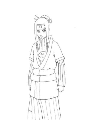 Naruto boyama sayfası,  coloring page, Haku’dan Naruto Dattebayo, 