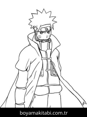 Naruto boyama sayfası – çocuk aktivitesi, PDF indir