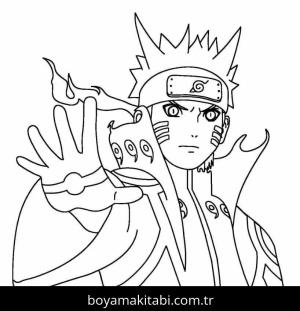 Naruto boyama sayfası – renkli çizimler, okul öncesi