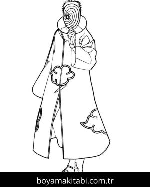 Naruto boyama sayfası – çizgi film temalı, basit çizim