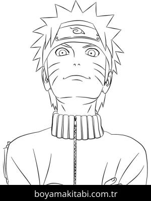 Naruto boyama sayfası – basit çizim, kolay boyama