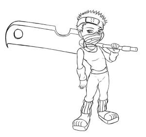 Naruto boyama sayfası,  coloring page, Chibi Zabuza, 