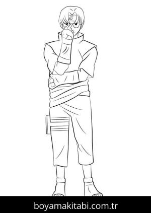 Naruto boyama sayfası – basit çizim, kolay boyama
