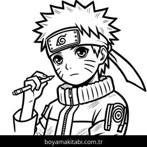 Naruto boyama sayfası – yaratıcılık, eğlenceli etkinlik