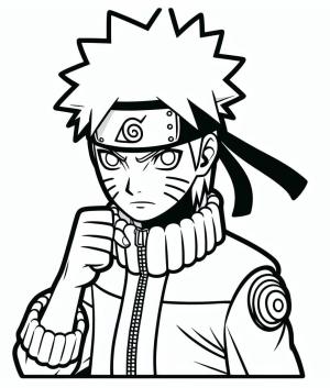 Naruto boyama sayfası,  coloring page, Harika Naruto Yüzü, 