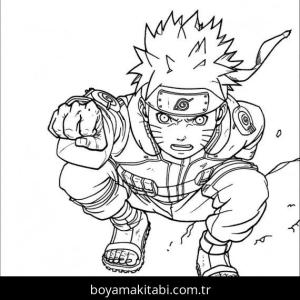 Naruto boyama sayfası – kolay boyama, eğitici aktivite