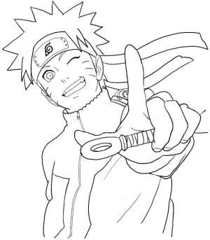 Naruto boyama sayfası,  coloring page, Mutlu Naruto, 