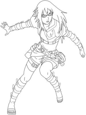 Naruto boyama sayfası,  coloring page, Karin In Naruto Shippuden, 