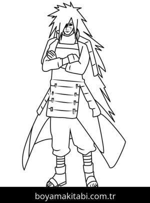 Naruto boyama sayfası – renkli çizimler, okul öncesi