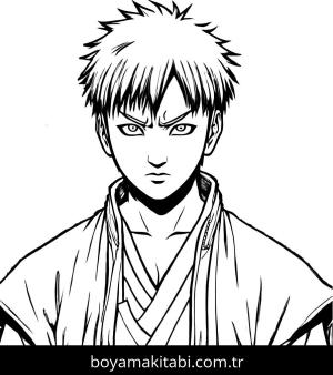 Naruto boyama sayfası,  coloring page, şirin, minimal, oyunlu