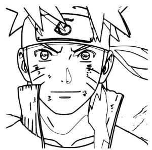 Naruto boyama sayfası,  coloring page, Havalı Portre Naruto, 