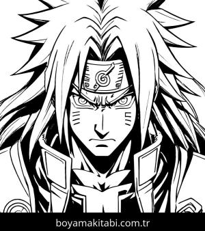 Naruto boyama sayfası,  coloring page, modern, sevimli, çizgi