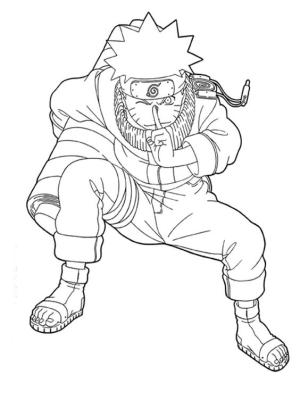 Naruto boyama sayfası,  coloring page, Naruto ile Kaydırma, 