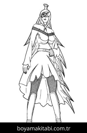 Naruto boyama sayfası – el becerilerini geliştirir, boyama çalışması