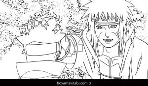Naruto boyama sayfası – sanatsal çalışma, çocuklar için