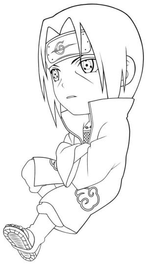 Naruto boyama sayfası,  coloring page, Uchiha Itachi Chibi, 