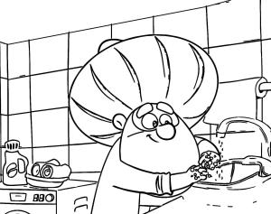 Nasreddin Hoca Zaman Yolcusu boyama sayfası,  coloring page, Nasreddin Hoca elini yıkıyor, 