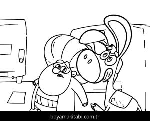 Nasreddin Hoca boyama sayfası – çizgi film temalı, basit çizim