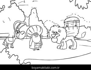 Nasreddin Hoca boyama sayfası – el becerilerini geliştirir, boyama çalışması