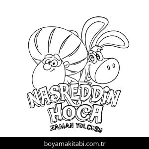 Nasreddin Hoca boyama sayfası – çocuk aktivitesi, PDF indir