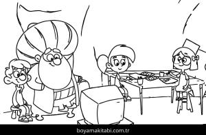 Nasreddin Hoca boyama sayfası – el becerilerini geliştirir, boyama çalışması